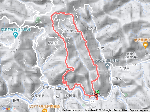 大溪墘 蚯蚓坑 三板橋 紙寮山 九層坪山 姑娘山O行