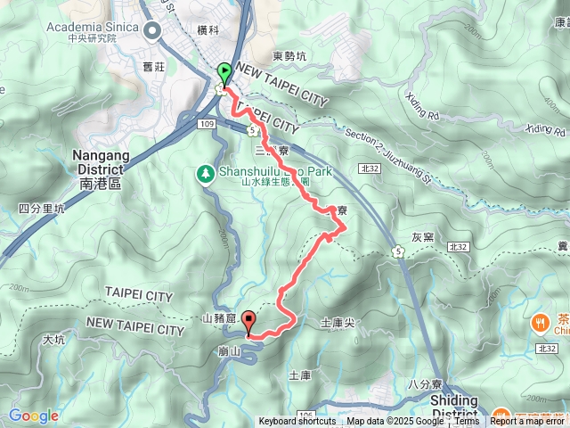 南港大豐山、更寮腳山、山豬窟尖