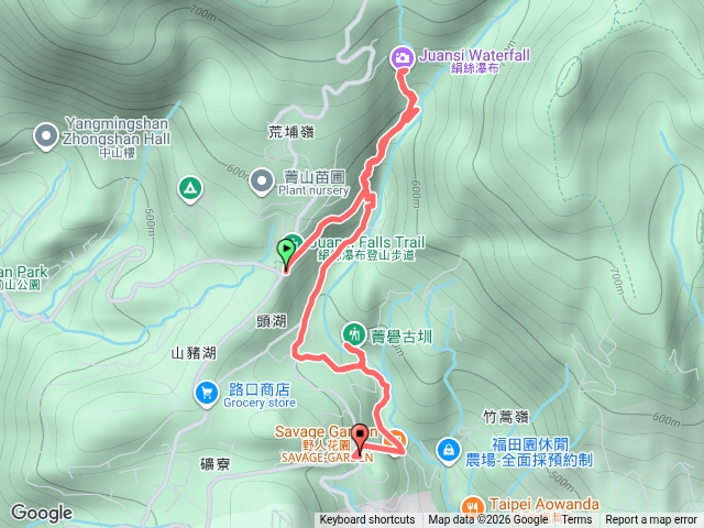 絹絲瀑布→菁礐百年古圳