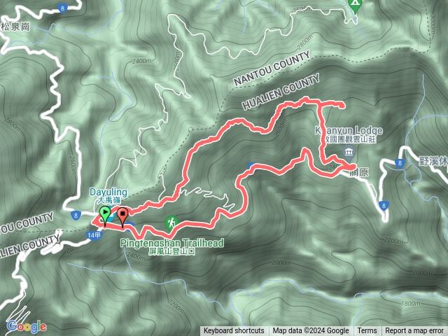 合歡越嶺縱走觀雲山莊