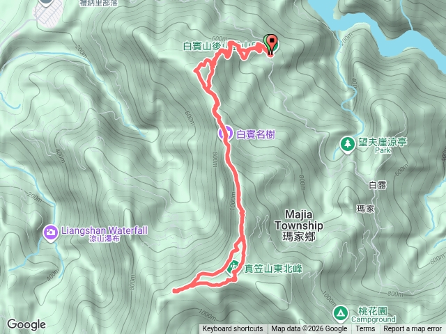 白賓山、白賓名樹、1155峰、真笠東北峰、真笠山、休憩區預覽圖