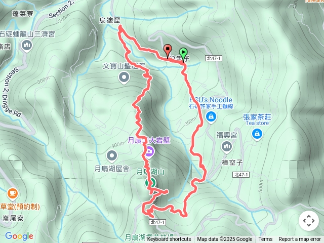 2025-03-12 月扇湖山大彩壁 基點 四分子古道預覽圖