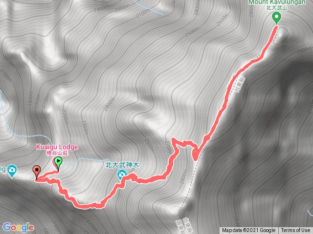 檜谷山莊至北大武來回