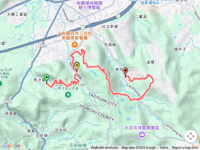 秀才步道--小楊梅步道--福人步道--保甲古道--東森山林