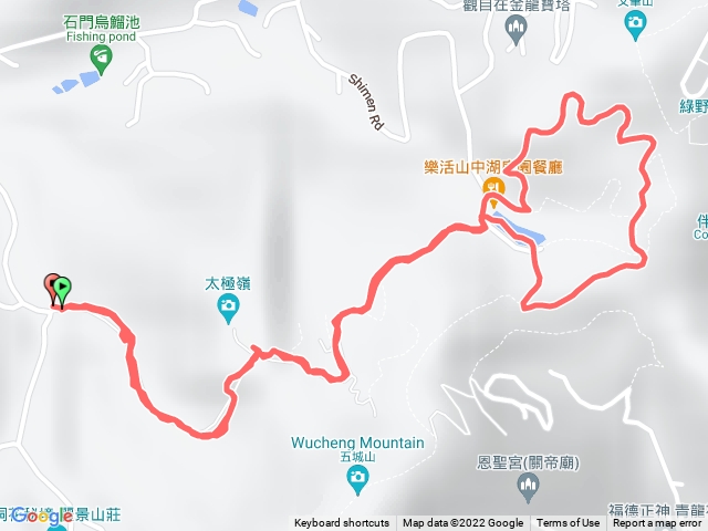 70號登山口-直上山中湖-繞湖一圈後-原路折返