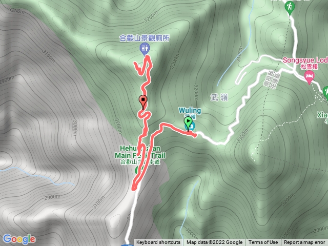 合歡主峰主路上捷徑下