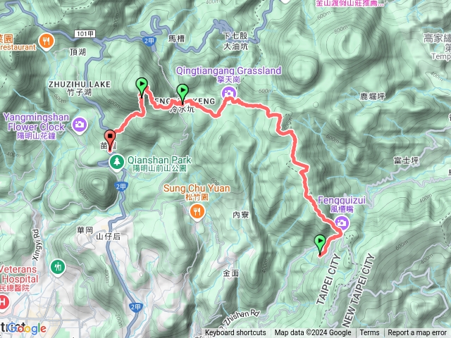 2024臺北大縱走臺北大縱走第三段：風櫃口至七星山苗圃登山口202410191518預覽圖