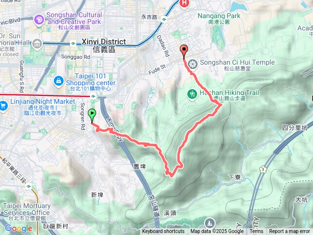 象山捷運站九五峰虎山步道慈惠堂