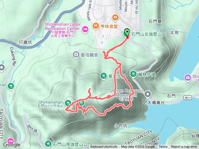 桃園大平山走石門山步道O型走預覽圖
