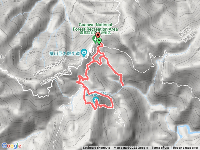 觀霧步道群（ 榛山、 賞鳥、 觀瀑步道）健走