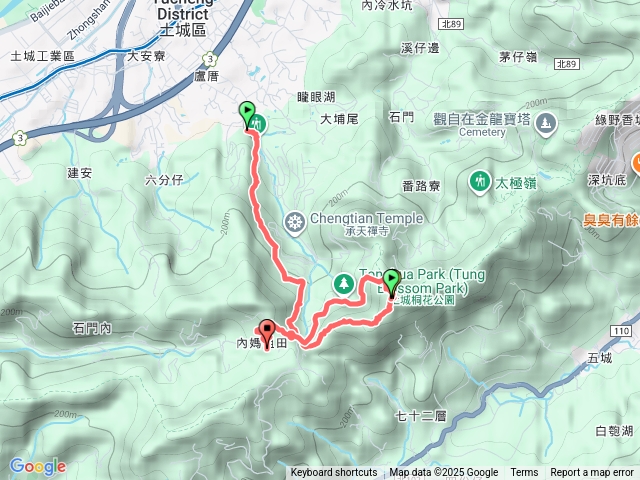 永寧捷運站-承天路-天上山-善息寺
