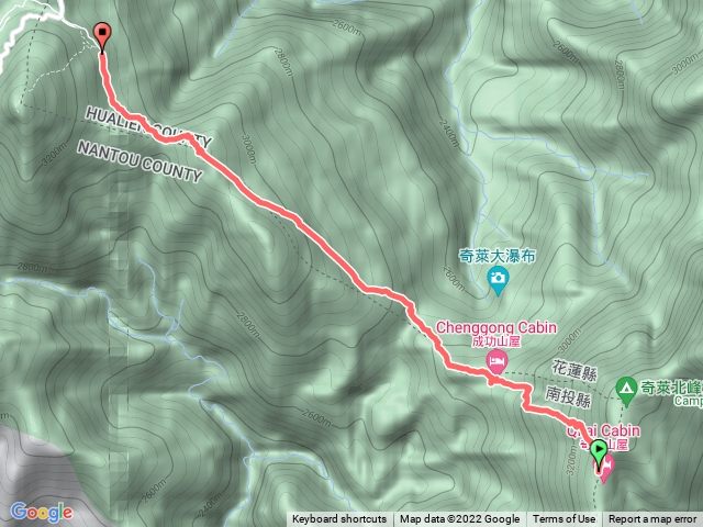 稜線山屋回登山口