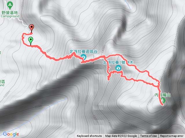 北得拉曼步道上內鳥嘴山