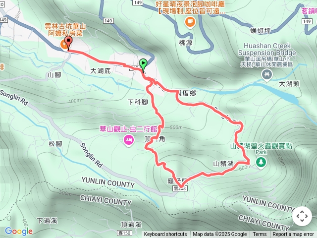 華山2接3號路線預覽圖