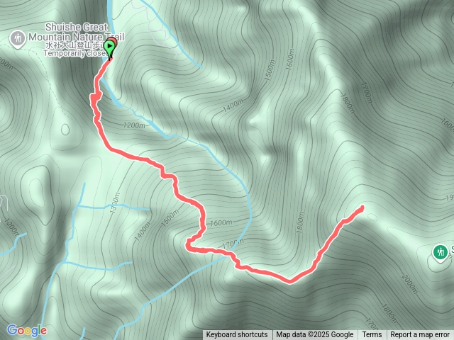 水社大山-白石土地公廟起登預覽圖