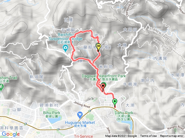 內湖大溝溪-圓覺瀑布-龍船岩-碧山草莓園
