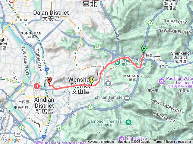木柵路五段(北深路三段)到一段(景美街)