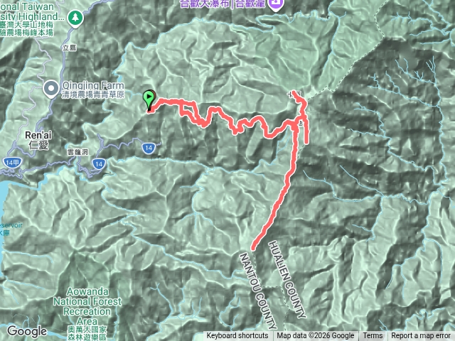 能高越嶺古道、尾上山、奇萊南華、卡賀爾山、能高主峰預覽圖