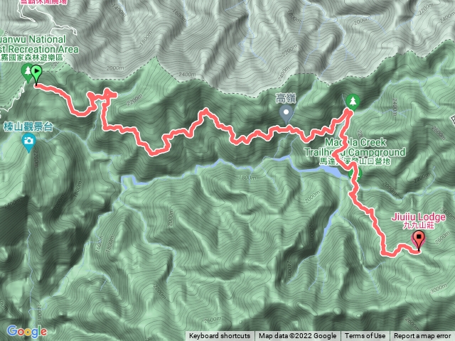 大鹿林道＞99山莊