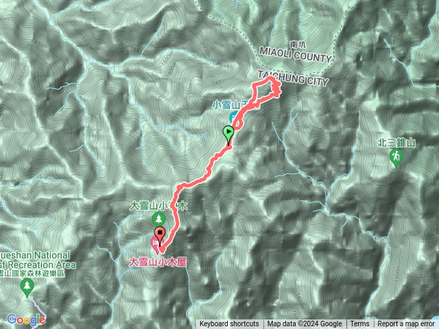 小雪山防火巷連走鞍馬山下大雪山遊憩中心2024/08/25預覽圖