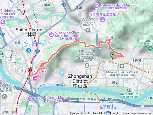 劍南站／文間山／貓九山／劍潭山／劍潭站20241029