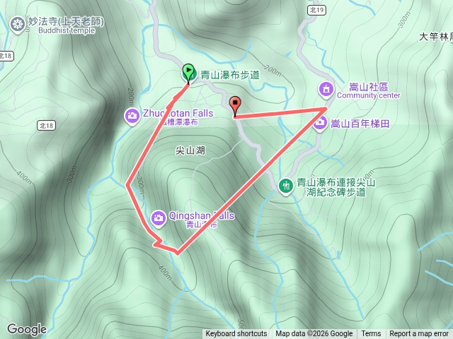 青山瀑布、尖山湖步道預覽圖