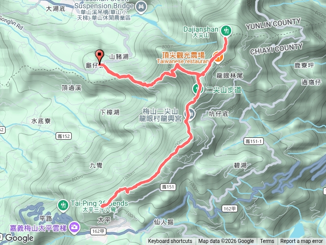龜仔頭上雲嘉五連峰（雨天）預覽圖