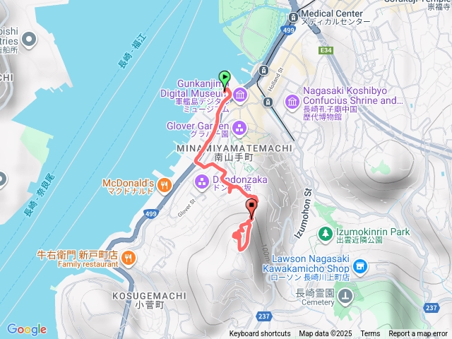 2025.11.05長崎鍋冠山展望台軌跡