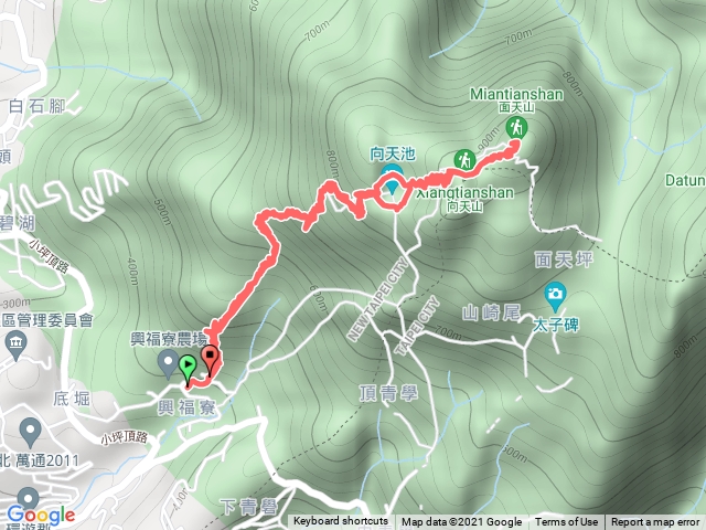 興福寮上向天池向天山面天山