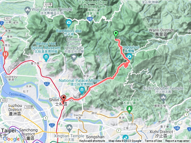 大縱走三後段之計程車