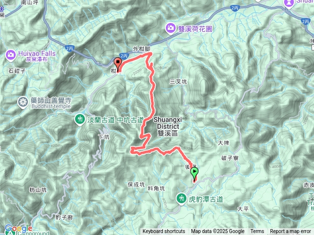 F815後寮子路口→後寮仔嶺→東柑腳山→東林寺→外柑腳山→威惠廟