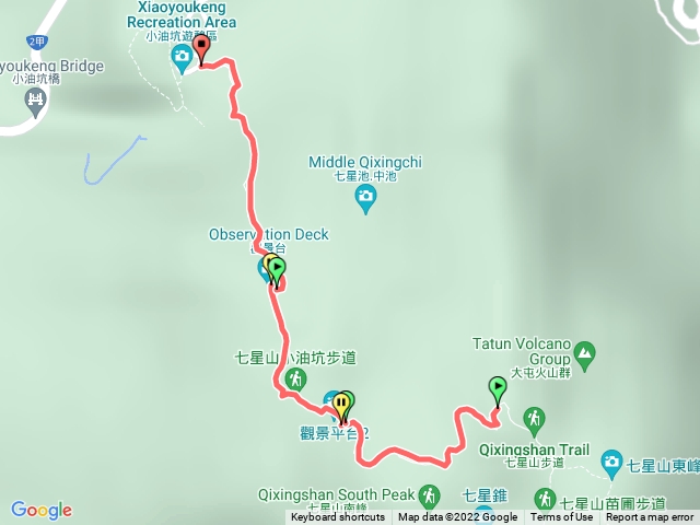 七星山主峰到小油坑