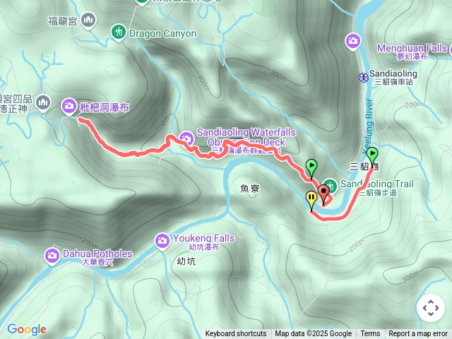 三貂嶺瀑布群摩天瀑布合谷瀑布