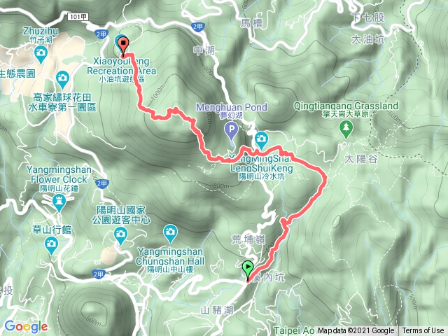 冷水坑上七星山下小油坑