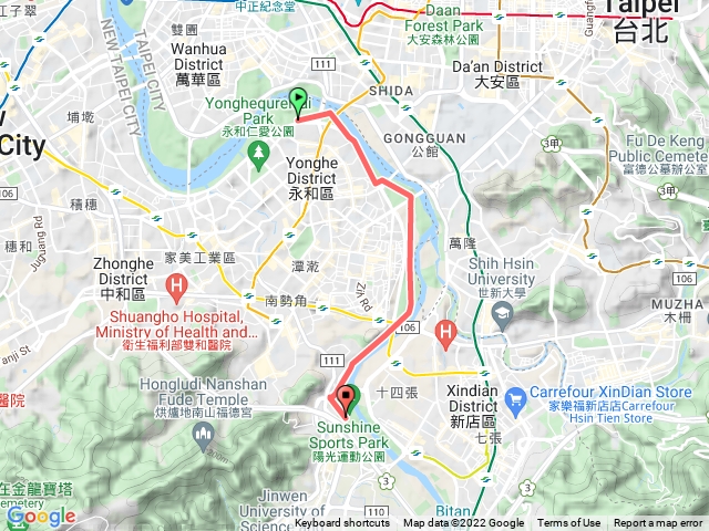 中正橋到陽光公園