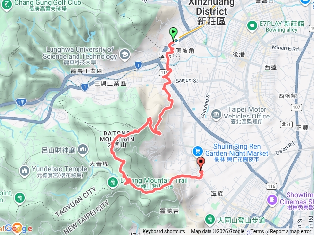 迴龍捷運站>三福山>三角埔頂山>樹林工業區站牌(橘26)回捷運站(雨中漫遊)預覽圖