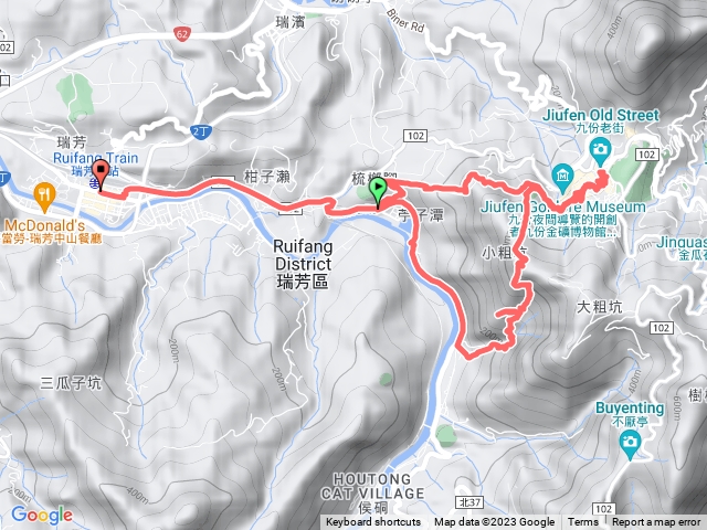 小粗坑古道、九份老街、琉瑯路步道、苧仔潭古道