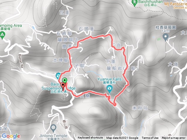 圓覺瀑布 龍船岩 O型（要攀繩直上）