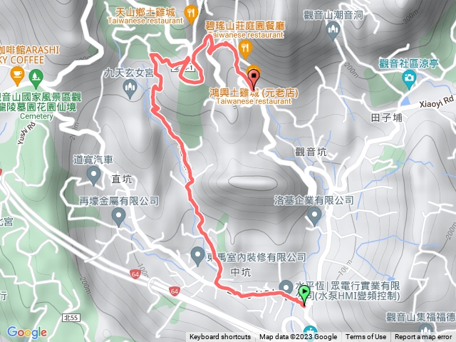 2230831中坑站 崩山巷 竹園山徑 凌雲寺 觀音里站