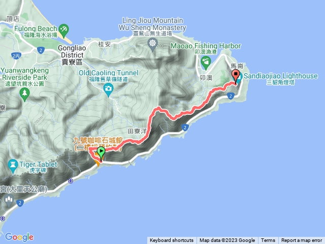 雪山尾稜~三貂角燈塔.gpx