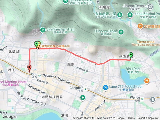 環山路三段(內湖路二段179巷)到一段(內湖路一段)