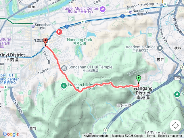 中華科技大學→虎山賞螢步道