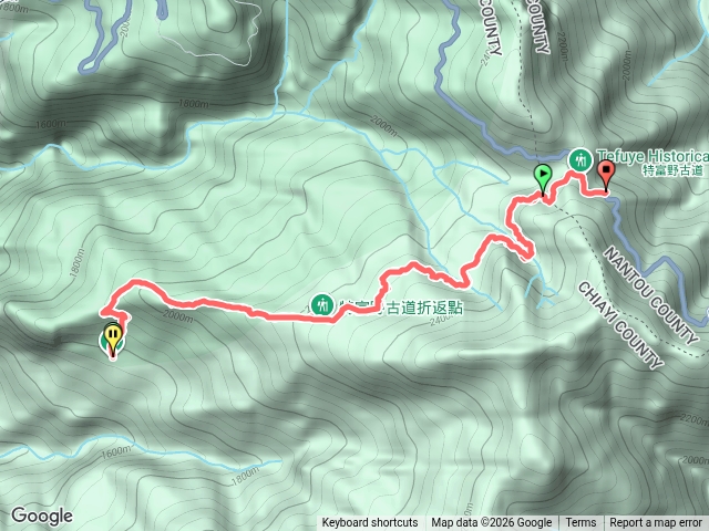 特富野古道自忠登山口出發6.2k折返預覽圖