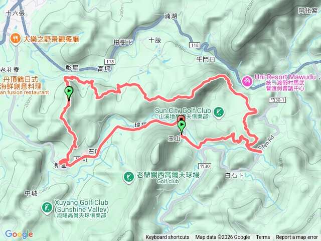 20260117 關西 白石下山-金山西峰-蕩跋山-劉家界山-老社寮山-新富山O行