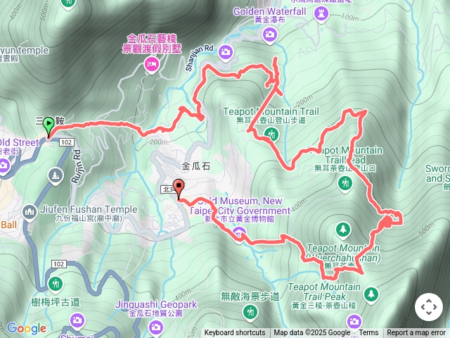 三層橋-無緣山丘-索道-哈巴狗岩-黃金洞-金老二