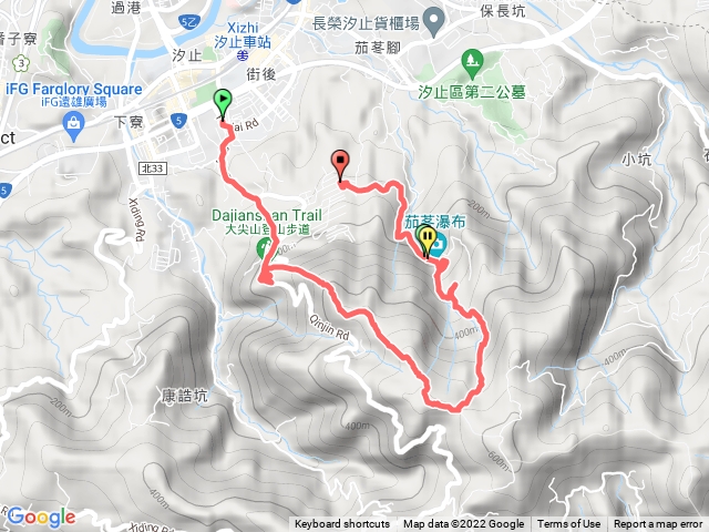 大尖山茄苳瀑布連走