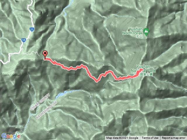 玉山登山口→排雲山莊→玉山登山口 (兩天一夜)