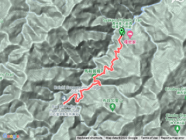 霞碦羅國家步道養老登山口往返