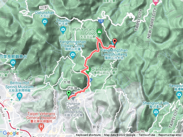 水管路上七星山主峰