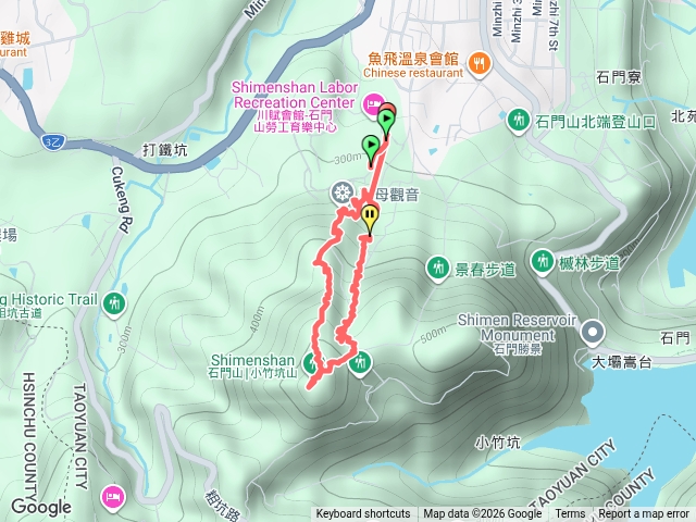 石門山勞工育樂中心（川賦會館）-［去程_觀音步道_地圖觀音步道左側］聖母觀音-石門山［回程_觀音步道_地圖觀音步道右側］石門山-石門山勞工育樂中心（川賦會館）預覽圖